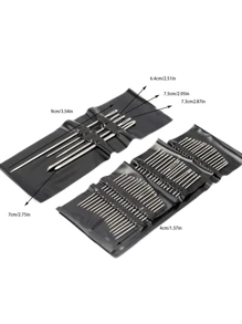 55pcs Stainless Steel Needle, Embroidery Needles For Hand Sewing, Easy Side Threading, Stitching Tools