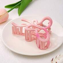 1pc Women's Elegant Ombre Bow Hair Clip, Oversized Hair Claw Hair Accessory