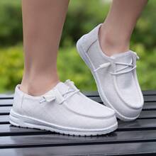 Zapatos deportivos informales tipo slip-on, ligeros, transpirables y cómodos, de diseño clásico y versátiles para niños y niñas, para todas las estaciones