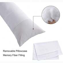 (1 Piece, White) Full Body Pillow - 20"X54", Side Sleeper Oversized Pillow, Sleep Specialized Oversized Bed Pillow - Soft Long Bed Pillow, Hugging Pillow Insert, Home Decor Pillow, Machine Washable (20"X54", 14"X36", 20"X30", 20"X26", 22"X22", 20"X20", 18"X18", 12"X20")