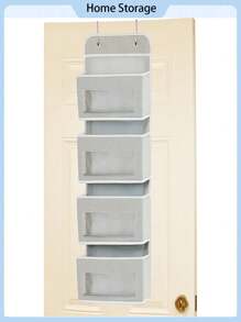 1pc,1 Layer/3 Layer/5 Layer Fabric Over The Door Hanging Bag,Multi-Layer Storage Hanging Bag,Suitable For Bedroom, Kitchen, Office,Non-Woven Hanging Bag Behind The Door,Large Capacity Home Bedroom Hanging Storage Bag,Hanging Storage Hanging Bag Room Decor Home Decor Fall Decor Bedroom Decor - Multicolor - View 5