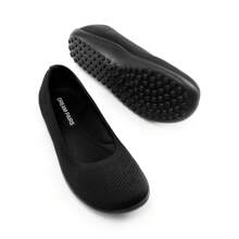 Women Ballet Flats Arch Support Wide Toe Box Knit FlatsComfortable Dress Travel Work Business Office Shoes