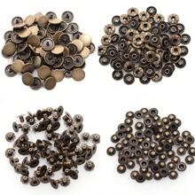 100 Sets Metal No Sewing Snap Fastener Button Press Stud Leather Bag Clothes Jacket Repair Rivet DIY
