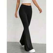 Pantalón Corte Sirena Acampanado Cintura Alta Canalé - Negro - Ver 5