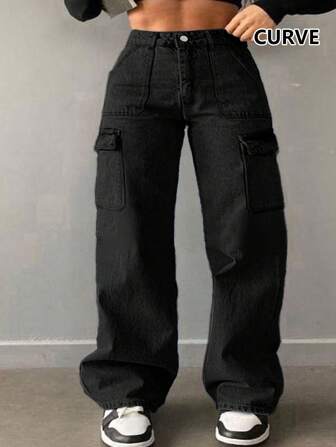 Vier-Jahreszeiten Neu-Stil Washede, zerrissene mittelhohe, nicht-elastische, einfache Lässig Damen Jeans mit geradem Bein