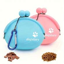 [1pc Outdoor Training Snack Bag] 1pc Pet Snack Bag, Outdoor Training Storage Pouch With Hook, Pet Outdoor Supply