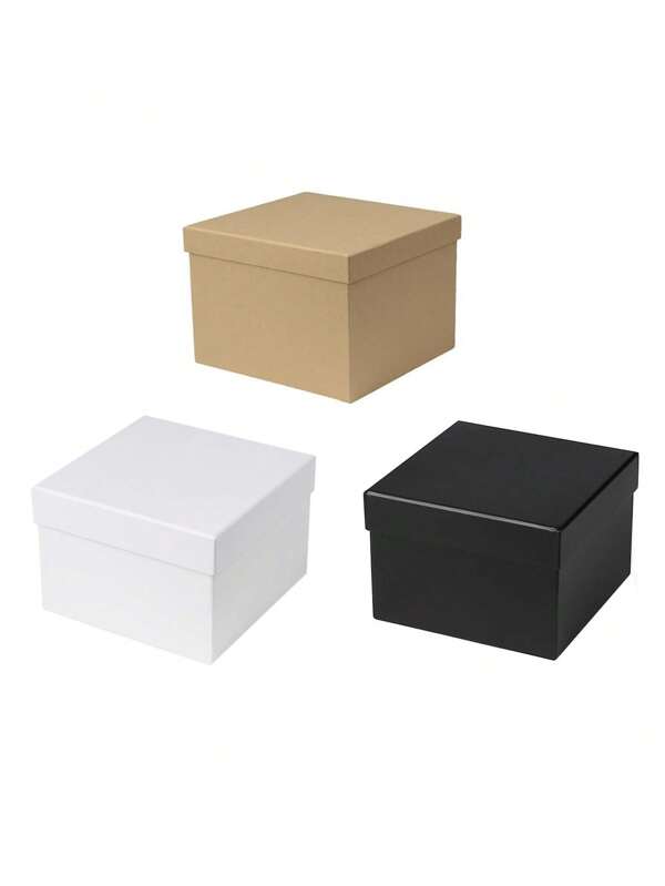 1pc Square Gift Box With Cover Gift Box, Suitable For Birthday Bridesmaid Wedding Valentine's Day Party Party Gift Box Suitable For Gift Nesting Box, A Variety Of Colors