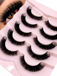 HBZGTLAD NEW 2 Box 10 Pairs Pairs Cat Eye Lashes Fluffy Faux Mink Lashes 8D Wispy Lashes Pack Dramatic Long Thick Volume Eyelashes False Eyelas - HB114 - 查看 2