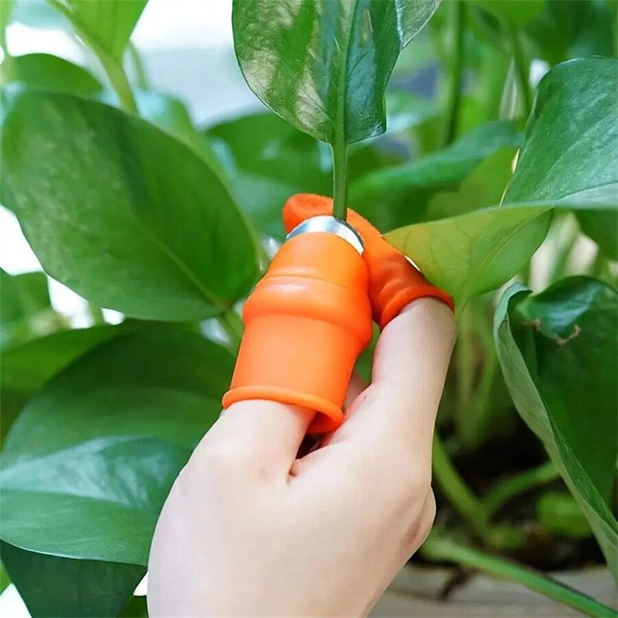 1 conjunto de facas de silicone para jardinagem profissional, podador de mão para aparar hortas, luvas de jardinagem para cavar, plantar, capinar, semear sementes, proteger unhas e dedos, ferramentas de jardinagem flexíveis