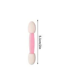 50pcs Nail Art Sponge Stamper, Double-Sided Sponge Nail Brush Gradient Nail Brush Handle, Nail Stickers, Sequins Brush, Nail Art Makeup Cosmetic Eyeshadow Applicator, Suitable For Women, Home Use