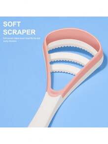 Fawnmum Fawnmum Tongue Scraper, Flexibility Tongue Scrubber For Bad Breath,For Oral Care & Hygiene, Pink