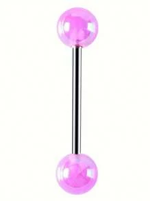 6pcs Acrylic Tongue Rings, Nipple Piercings, Stainless Steel Navel Belly Button Rings, Unisex, Suitable All Year Round