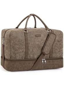 Weekend Traveler Overnight Bag, Carry-On Luggage With Bottom Waterproof Shoe Compartment, Handheld Duffel Bag For Business Travel, Workout Sports Gym Bag, Suitable For Women And Men - Multicolor - View 8