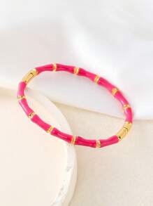 1 chiếc vòng tay đốt ngón tay bằng tre Unisex, thép không gỉ 304 mạ vàng, thích hợp để đeo hàng ngày và ngoài trời - A092 - Xem 13