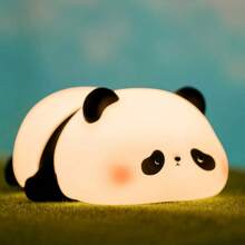 Cute Silicone Panda Night Light Room Decoration USB Charging Sensitive Tap Control Night - Multi-color light - View 8