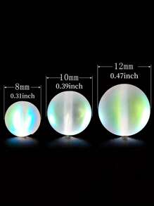 Sparkling Moonlight Glass Beads - Luminous Matte Finish, Round Shape For DIY Jewelry - Perfect 8mm, 10mm Sizes, Ideal For Necklace & Bracelet Making