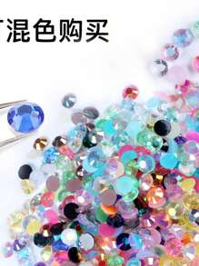 Flat Back Transparent Resin Crystal Rhinestones 2mm 3mm 4mm 5mm 6mm Non-Hotfix Jelly Rhinestones For DIY Crafts, Glass Cup And Shoes Decoration - Multicolor - View 3