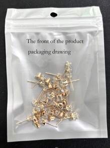 24pcs/Set Elegant Cubic Zirconia Earring Studs (No Card Packaging) - Yellow Gold - View 5