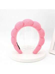 1 pieza Diadema con forma de nube simple de esponja para mujeres, diadema de verano para lavado de cabello y peinado, accesorios rosas, diadema, diadema para el cabello, diadema para el cuidado de la piel