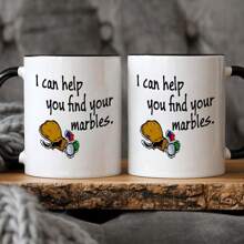 1pc, I Can Help You Find Your Marbles, Funny Humorous Slogan Coffee Mug, 11oz Ceramic Water Mug Cups Ideal Birthday Gift For Women, Men, Friend, Family, Coworker, Sister - Black - View 3