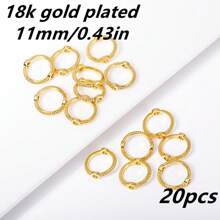 20 stuks 9/11/13MM messing verbinding kralen frame ring 18K verguld doorlopende gat kralen cirkel voor doe-het-zelf kralen sieraden maken benodigdheden
