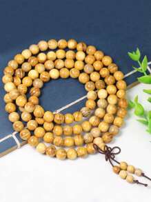 108pcs Agarwood Bead Bracelet, Buddhist Prayer Beads Bracelet, Jewelry Gift For Men & Women, DIY Beaded Bracelet - Coffee - View 9