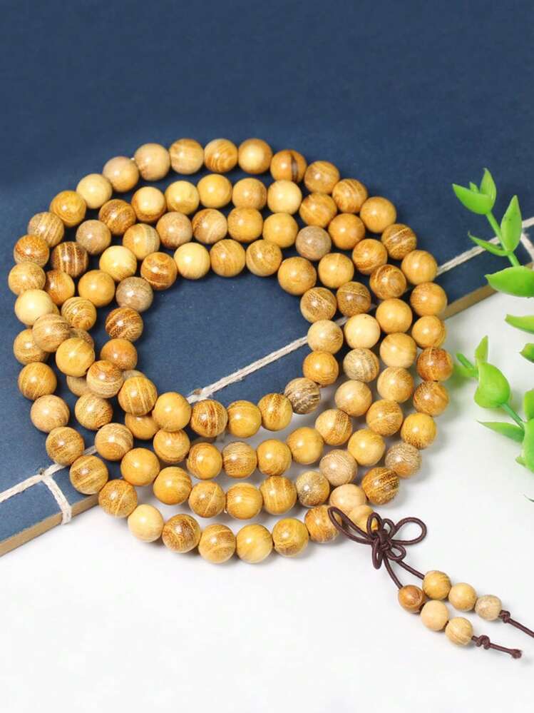 108pcs Agarwood Bead Bracelet, Buddhist Prayer Beads Bracelet, Jewelry Gift For Men & Women, DIY Beaded Bracelet - Coffee - View 8