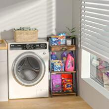 3-Tier Bathroom Storage Shelves With Drawer Floor Bathroom Organizers And Storage Freestanding Shelving Unit Open Floor Stand For Living Room Laundry - as pic - View 5