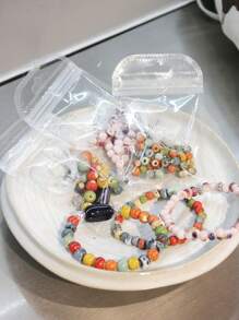1 Set DIY Beading Materials Handmade Bracelets, 6mm & 8mm Ceramic Beads, Not Finished Product
