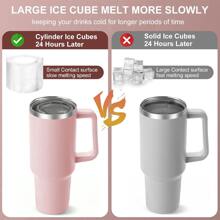 带盖硅胶冰格，适用于制作冰饮和果汁，兼容原装杯具产品，尺寸：20盎司、30盎司和40盎司 - 彩色 - 查看 5