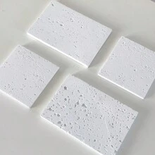 1pc Nordic Style White Minimalist Asymmetrical Gypsum Decorative Plate, Jewelry Holder, Home Decor Small Tray