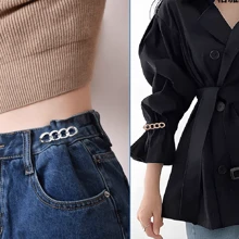 1 pièce/2 pièces/3 pièces/7 pièces 6 styles polyvalents boucle détachable de ceinture pour pantalons, jeans, boucle de réduction de taille métallique à la mode réglable, sans couture nécessaire, resserrage de taille, resserrage de manchette de chemise, broche décorative