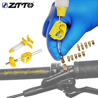 ZTTO Bicycle Hydraulic Brake Bleed Kit Universal Refill DOT Mineral Bleeding Oil Edge Connector MTB Professional Repair Tools