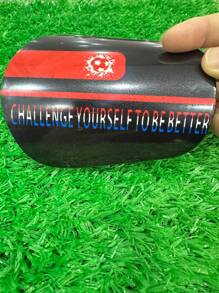 1 Pair 12*8cm High-Strength Professional Design Black & Red Soccer Shin Guards - Black and Red - View 6