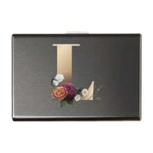 Metal Card Box Holds 6 Card Cases Men RFID Blocking Metal Slim Wallet Credit Card Holder Slim Wallets Money Bag Card Cover Initial Name A To Z Letter Printing Anti-Scan Credit Card Holder Thin ID Case - Black - View 15