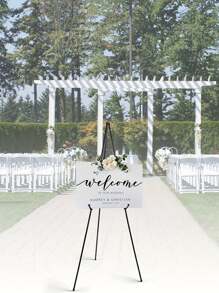 1PC 63" Easel Stand For Wedding Sign, Display Poster, Sign Poster Stand For Display, Display Easel Stand With Bag, Holds 5 Lbs,Easel Stand For Display, Foldable Portable Ground Easel For Wedding Banner And Poster Display Stand, Tabletop Easel Display Metal Tripod Party Favors Room Decor Bride Gifts Birthday Graduation Birthday Decorations Party Decorations Bachelorette Wedding Outdoor Decoration Summer Beach Back To School School Supplies