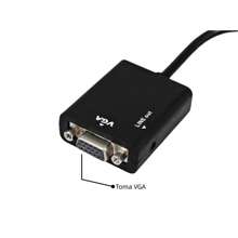 Adaptador convertidor de vídeo  a VGA con audio P2 - Negro - Ver 5
