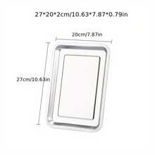 1 pezzo Piatto quadrato, piatto da barbecue, piatto commerciale, piatto per riso al vapore, piatto quadrato a fondo piatto, piatto per pesce alla griglia, vassoio ed altri utensili da cucina