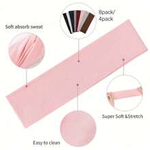 10pcs/5pcs/1pc Pack Sports Yoga Headband, Soft & Stretchy Anti-Slip Wide Headband For Women, Suitable For Yoga, Running, Workout, Fitness