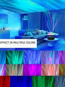 1pc Auroro Effects Projector Lamp, With LED Strip Lights Remote Control, Smart Galaxy Starry Sky Projector Lamp, Romantic Bedroom Decor, Valentine's Party Supply, LED, Wall-Mounted, USB-Powered