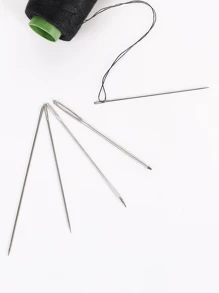 55pcs Stainless Steel Needle, Embroidery Needles For Hand Sewing, Easy Side Threading, Stitching Tools