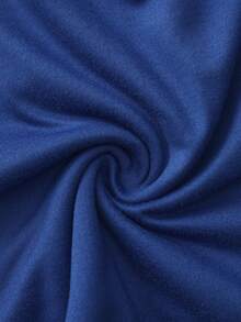 圆领纯色开衩短款背心，适合夏季的简约时尚 - 深藍色 - 查看 9