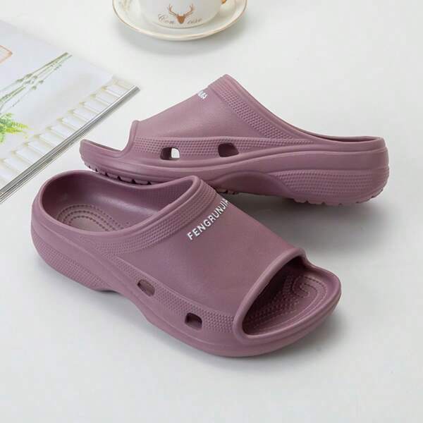 Platform Slide Sandals For Women, Soft Bottom Anti-Slip Slippers For Indoor & Outdoor Casual, Couple Slippers