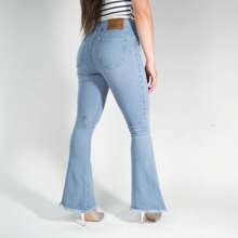 Women's Flare Fit Stretch Denim Jeans - Blue - View 8