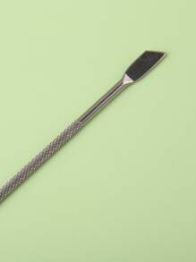 2 件银色角质层推刀和死皮去除器，指甲护理修甲工具