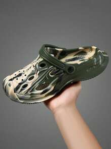 Men's Summer Fashion Camouflage Beach Slippers - Army Green Camouflage - View 1