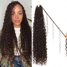 1/8 Packs Goddess Faux Locs Crochet Hair-24/30 Inch Boho Soft Locs Crochet Hair