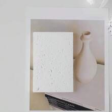 1pc Nordic Style White Minimalist Asymmetrical Gypsum Decorative Plate, Jewelry Holder, Home Decor Small Tray