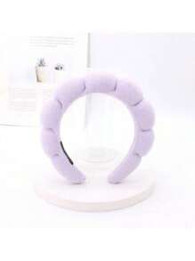 1 pieza Diadema con forma de nube simple de esponja para mujeres, diadema de verano para lavado de cabello y peinado, accesorios rosas, diadema, diadema para el cabello, diadema para el cuidado de la piel