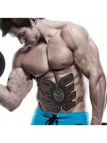 USB Charge Ems Muscle Stimulator Abs Training Exercise Equipment For Men And Women, Abdominal Muscle Trainer And Massager - Black - View 7